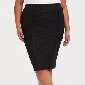 TORRID Textured Shadow Stripe Pencil Skirt
